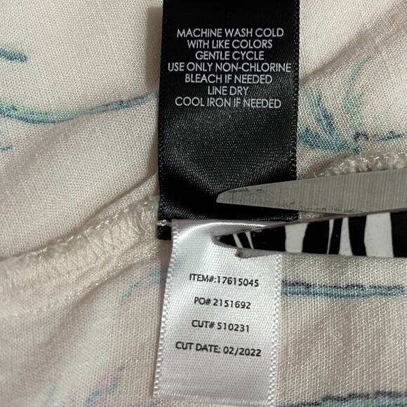 Torrid Ava Slub Cami Tank Top Size 2X Beige Palm Trees Sleeveless Rayon Shirt - Picture 8 of 9